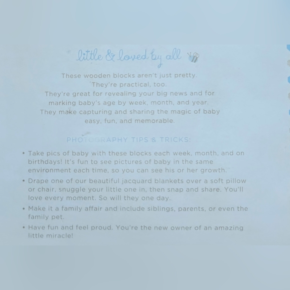 NWT Hallmark wooden block set for baby boys - Picture 5 of 5